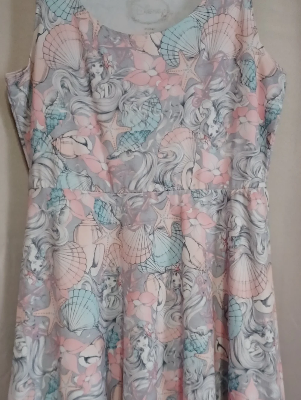 Disney Hot Topic The Little Mermaid Ariel Pastel Skater Dress Size Large - Picture 6 of 13